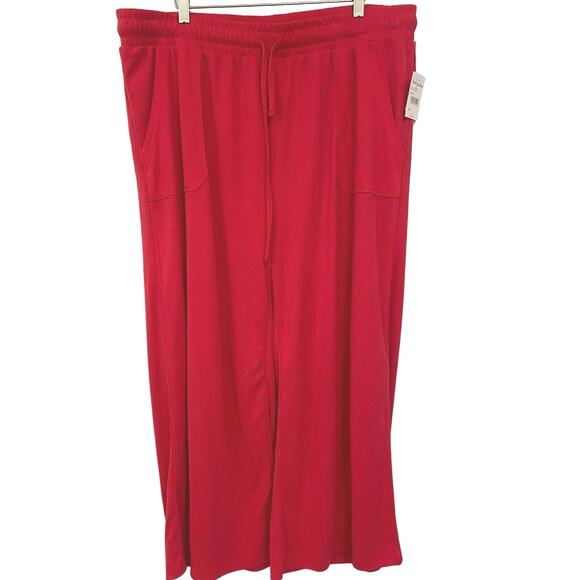 NWT Fresh Produce Jetsettter Capri Wide Leg Pants Plus Size 1X Vib Poppy - Picture 1 of 9